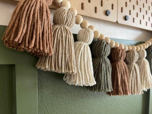 Neutral Yarn Tassel Garland