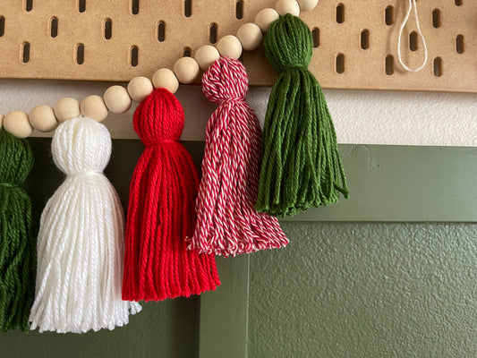 Festive Yarn Tassel Garland