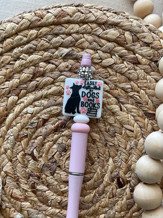 Distracted By Dogs & Books Pen