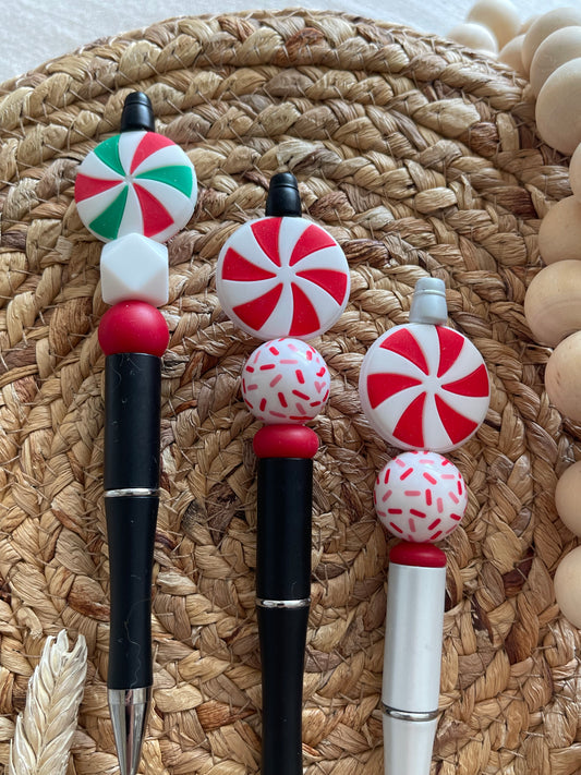 Candy Cane Swirls Pen