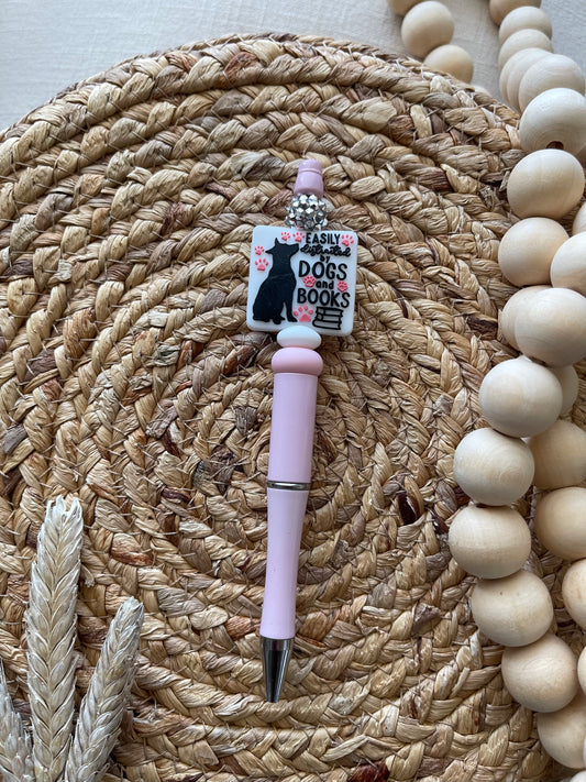 Distracted By Dogs & Books Pen