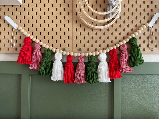 Festive Yarn Tassel Garland